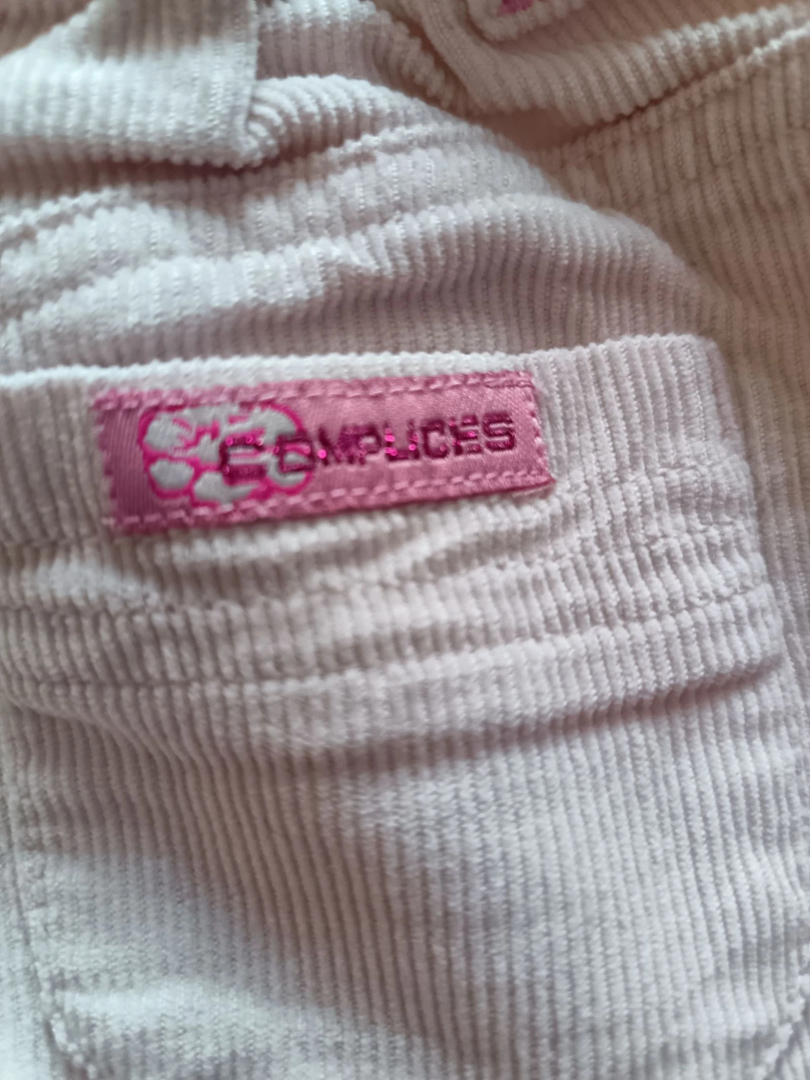 Calça de veludo cotelê rosa Complices Baby – photo 2